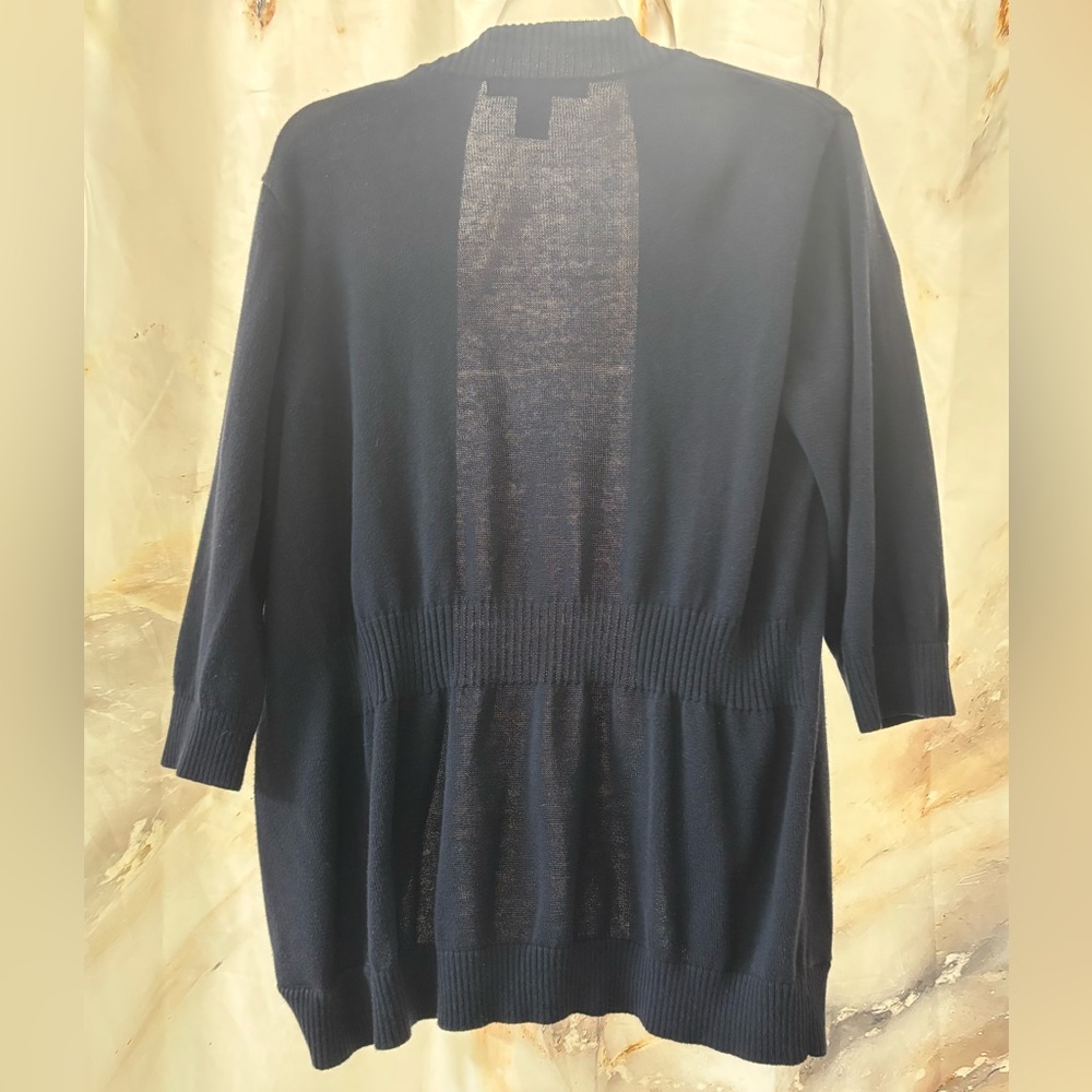 Blue 3/4 open Sweater